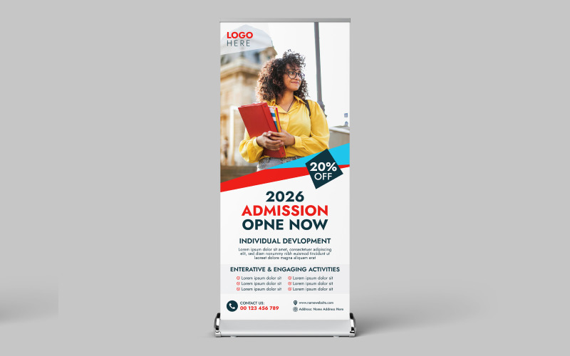 Template For a Roll Up Banner For Education Studies Corporate Identity
