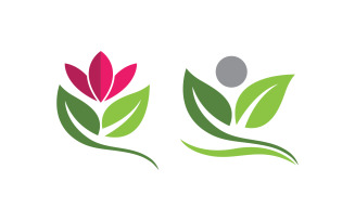 Healthy life tree leaf concept logo design template v.73