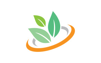 Healthy life tree leaf concept logo design template v.79