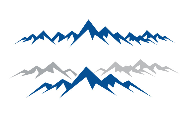 Hill Nature Mountain icon Logo Template illustration design v.10