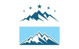 Hill Nature Mountain icon Logo Template illustration design v.4