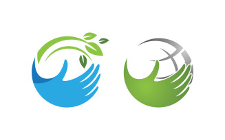 Healthy life tree leaf concept logo design template v.74