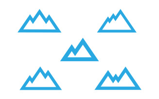 Hill Nature Mountain icon Logo Template illustration design v.18