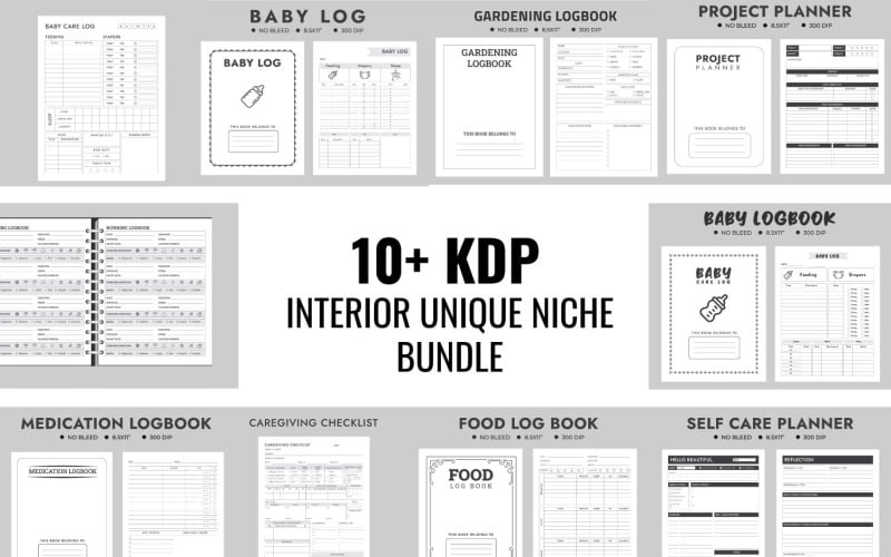 10+ KDP Interior Unique Niche Bundle Planner