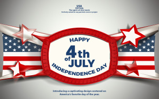 4th july banner design template