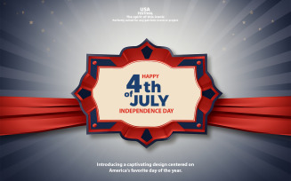 4th july banner mockup design