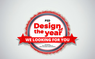 Ribbon mockup, usa ribbon mockup, american ribbon