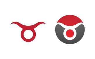 Taurus Horn Logo vector icon illustration design template v.19