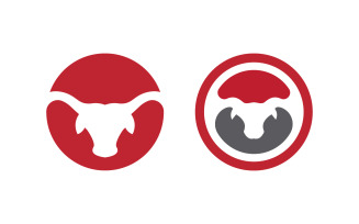 Taurus Horn Logo vector icon illustration design template v.23