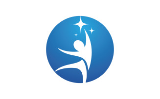 Healthy life Human character logo sign illustration v.139