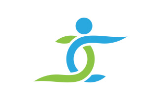 Healthy life Human character logo sign illustration v.140