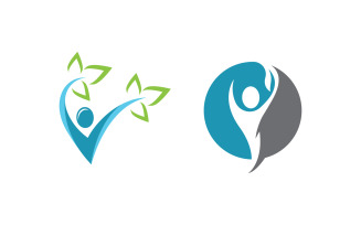 Healthy life Human character logo sign illustration v.141