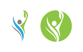 Healthy life Human character logo sign illustration v.144