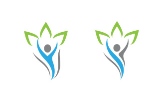 Healthy life Human character logo sign illustration v.145