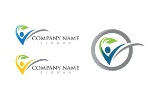 Healthy life Human character logo sign illustration v.147