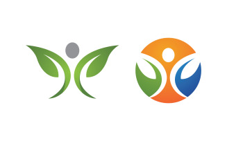 Healthy life Human character logo sign illustration v.150