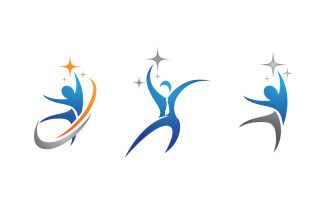 Healthy life Human character logo sign illustration v.152