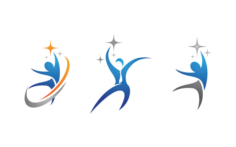 Healthy life Human character logo sign illustration v.152 Logo Template