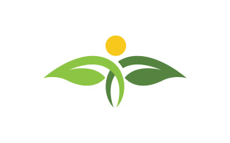 Healthy life Human character logo sign illustration v.153