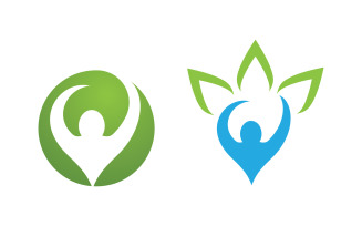 Healthy life Human character logo sign illustration v.155