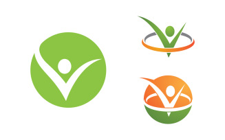 Healthy life Human character logo sign illustration v.157