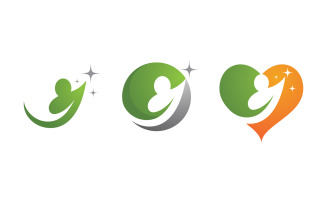 Healthy life Human character logo sign illustration v.159