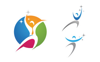 Healthy life Human character logo sign illustration v.160