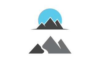 Hill Nature Mountain icon Logo Template illustration design v.33
