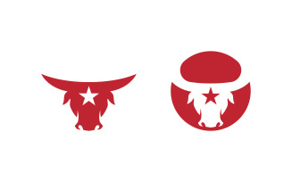 Taurus Horn Logo vector icon illustration design template v.25