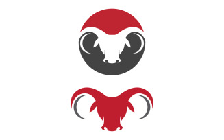 Taurus Horn Logo vector icon illustration design template v.32