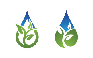 Water drop Plumbing Logo Template vector illustration vv.48