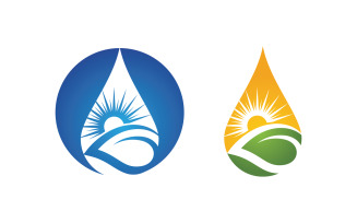 Water drop Plumbing Logo Template vector illustration vv.49