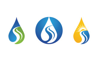 Water drop Plumbing Logo Template vector illustration vv.53