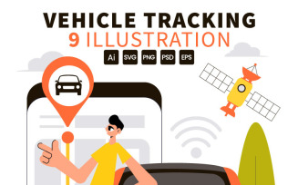 9 Smart Vehicle Tracking Illustration