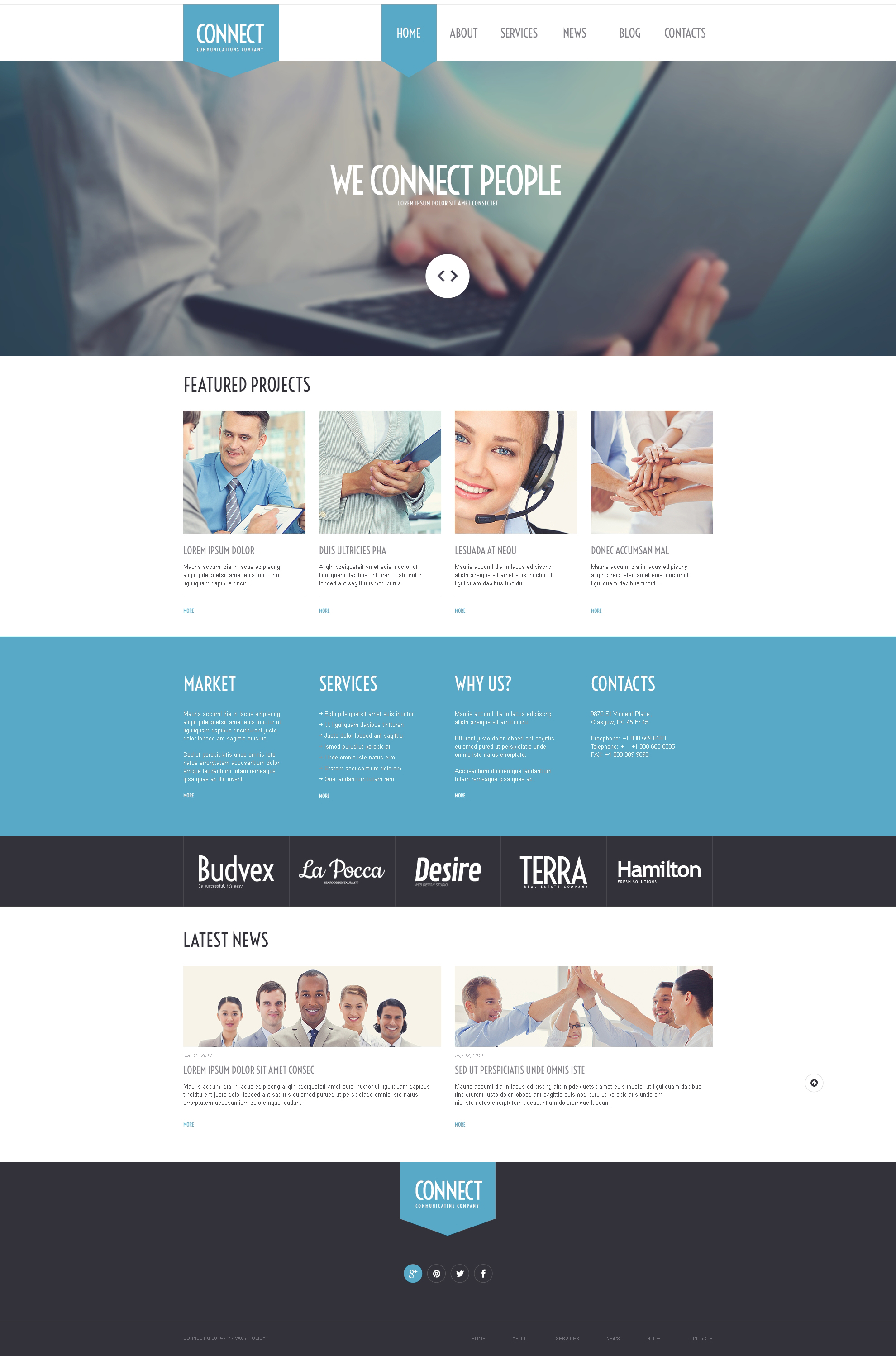 Communications Agency WordPress Theme - screenshot