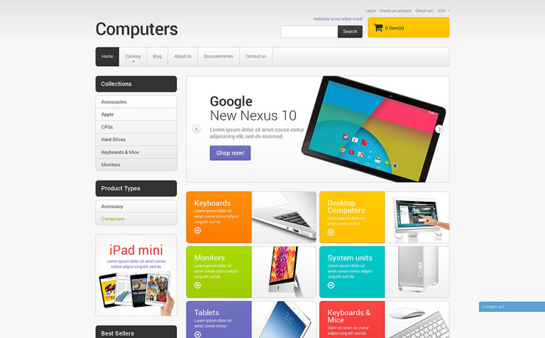 Computer Sales Bootstrap Shopify Template Big Screenshot Computer Sales Shopify Theme New Screenshots BIG