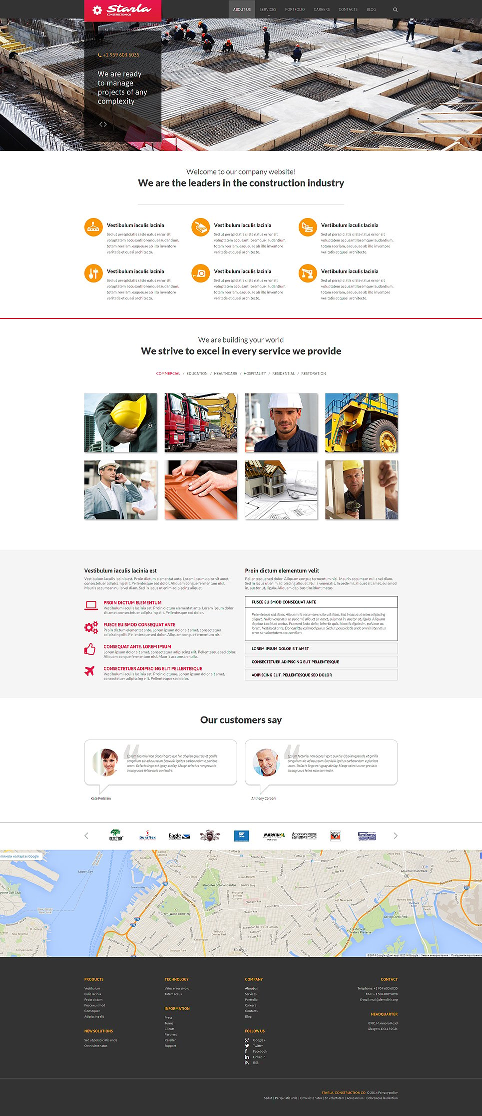 Construction Company Responsive Website Template New Screenshots BIG