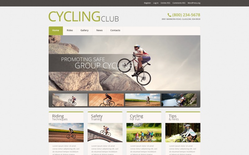 Cycling Responsive WordPress Theme
