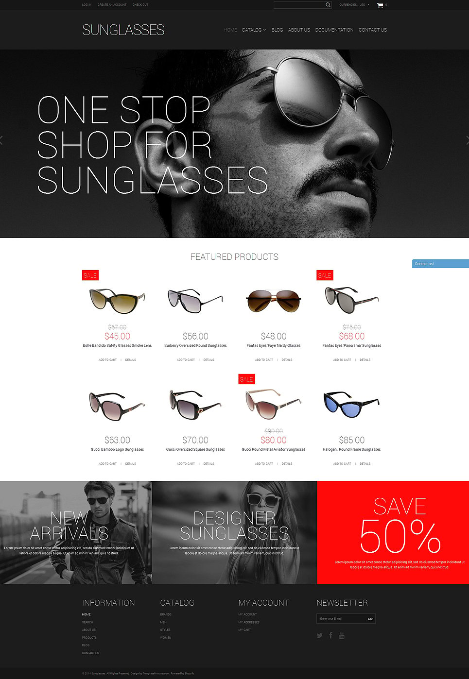 Elegant Sunglasses Shopify Theme New Screenshots BIG