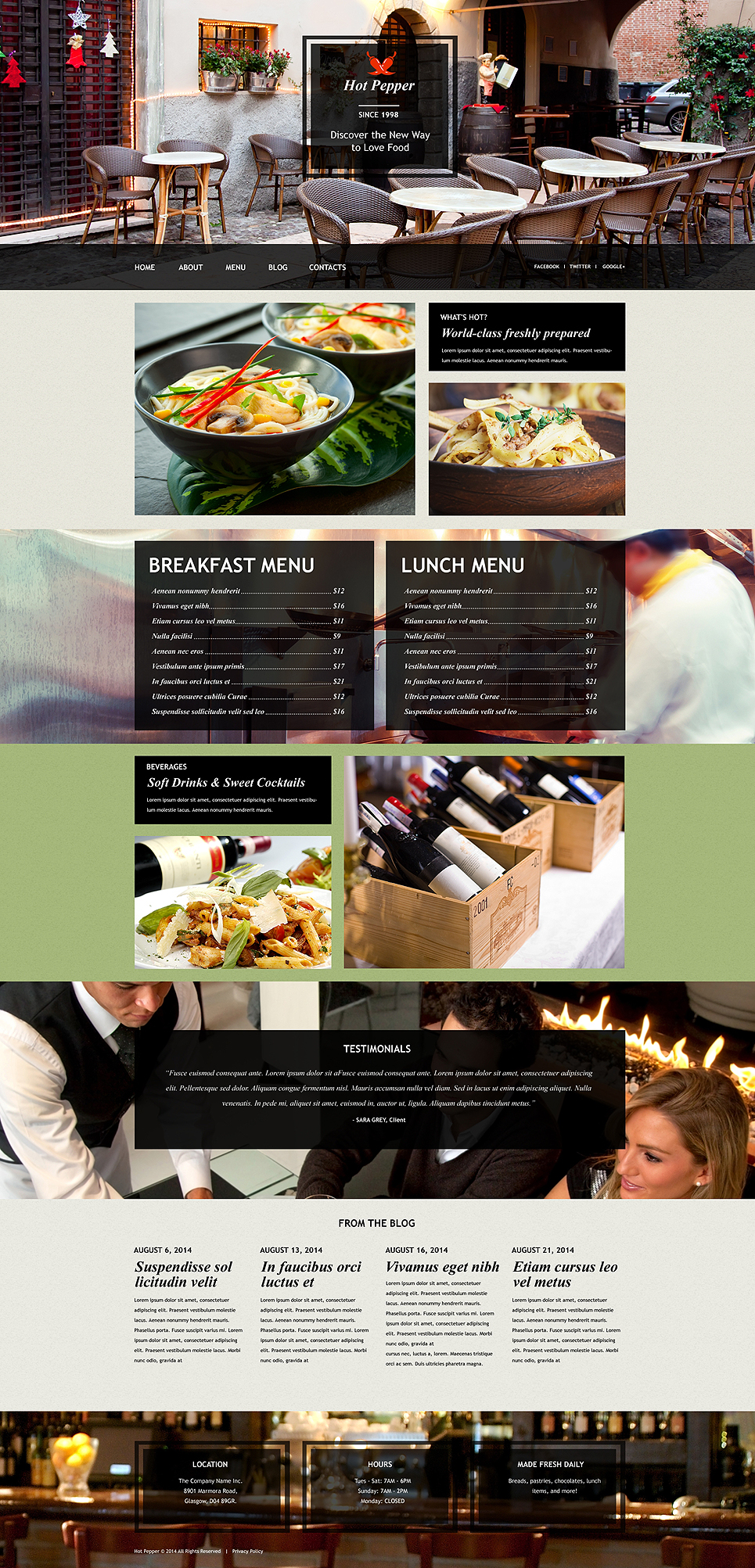 European Restaurant Muse Template New Screenshots BIG