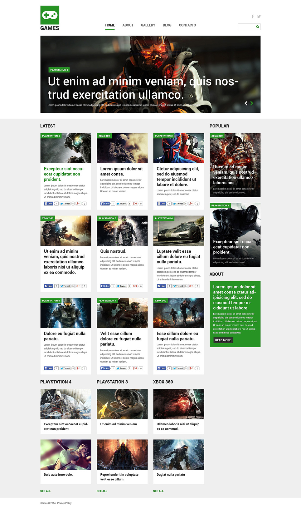 Games Joomla Template New Screenshots BIG