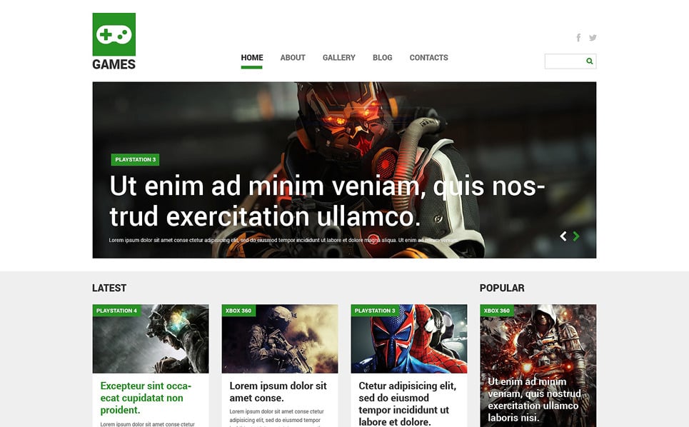 Games Joomla Template #51012