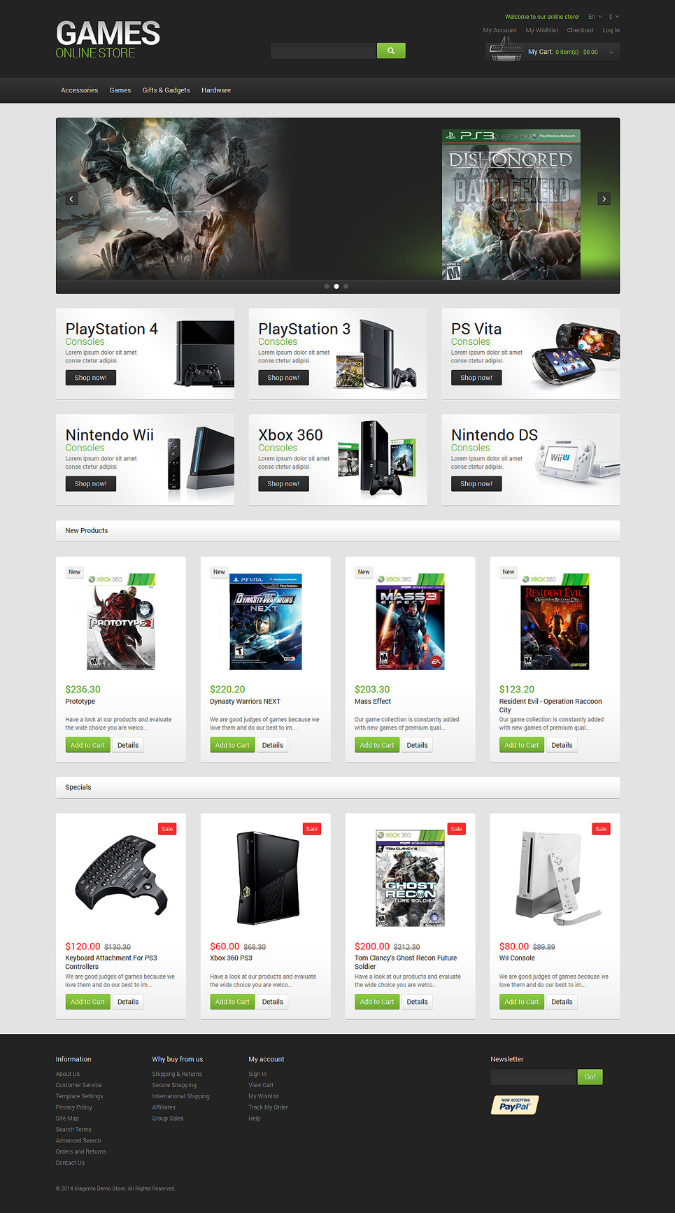 Games Responsive Magento Theme New Screenshots BIG