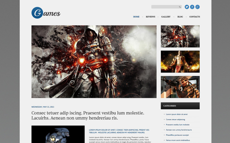 Games Bootstrap WordPress Template Big Screenshot Games Responsive WordPress Theme New Screenshots BIG
