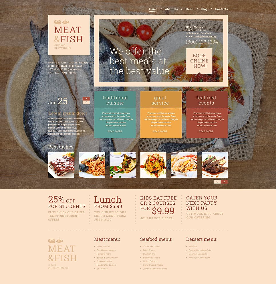 restaurant wordpress theme