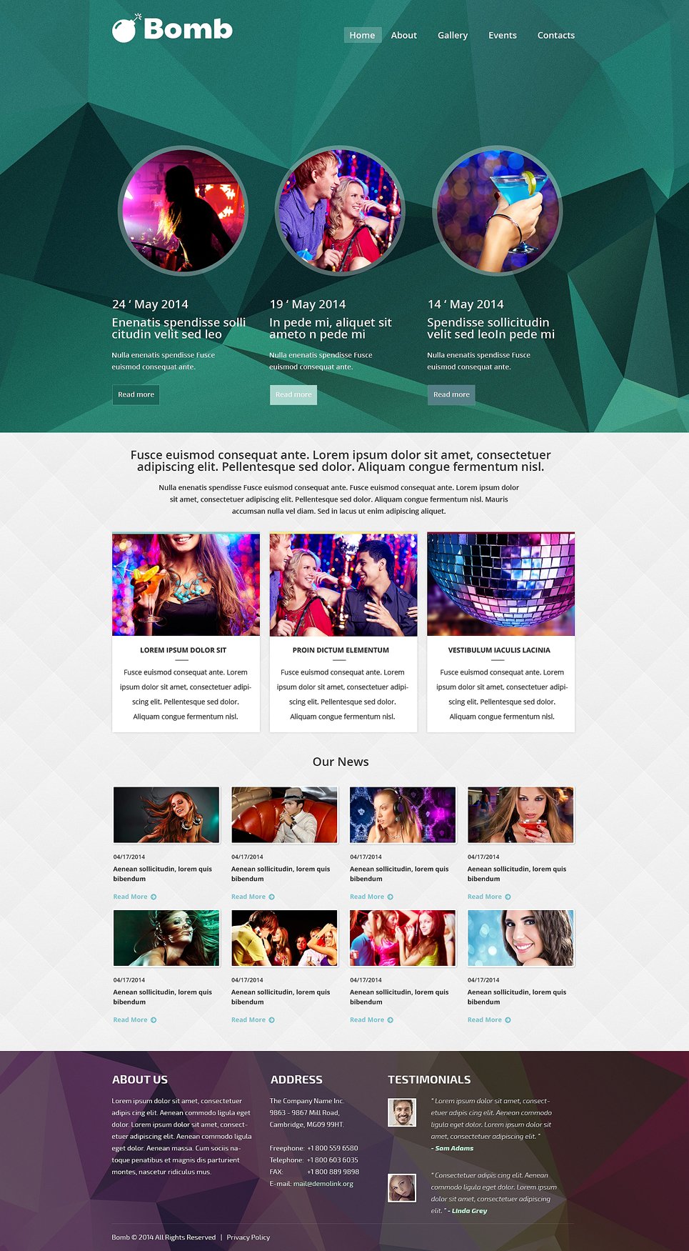 Night Club Responsive Website Template New Screenshots BIG