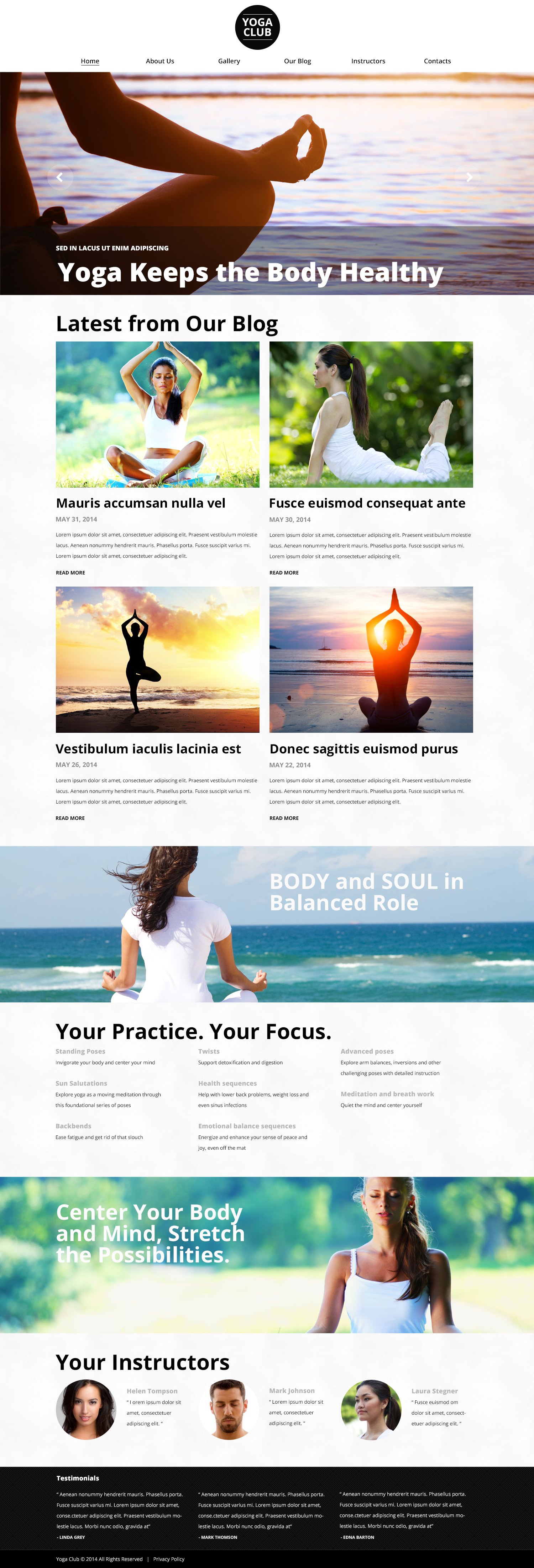 OpenAir Yoga Classes WordPress Theme - screenshot
