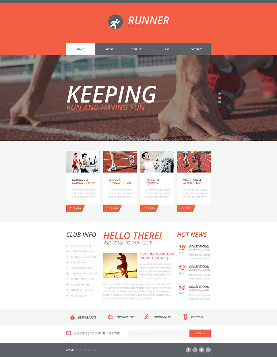 Running Responsive Website Template New Screenshots BIG