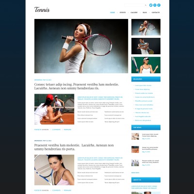 Responsives WordPress Theme für Tennis 