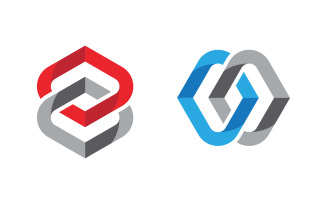 Chain Linked Logo Business corporate illustration design v.14